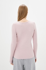 Ciepły różowy sweter z dzianiny  4037899 zdjęcie №3