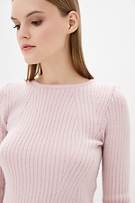 Ciepły różowy sweter z dzianiny  4037899 zdjęcie №4