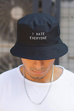 Men's Panama Hat With Hate Black Print Without 8049899 photo №2