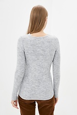 Warm gray knitted jumper  4037900 photo №3