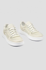 Women's light sneakers made of genuine perforated leather  4205901 photo №1
