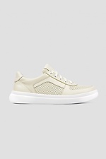 Leichte Damen-Sneaker aus echtem perforiertem Leder 4205901 Foto №2