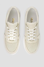 Leichte Damen-Sneaker aus echtem perforiertem Leder 4205901 Foto №3