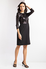 Вечернее черное платье SECRET в блестящие пайетки Garne 3037902 фото №1