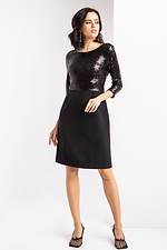 Вечернее черное платье SECRET в блестящие пайетки Garne 3037902 фото №4