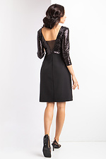 Вечернее черное платье SECRET в блестящие пайетки Garne 3037902 фото №6