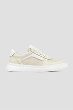 Women's light sneakers made of genuine perforated leather  4205902 photo №2