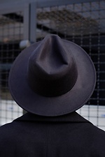Black men's wide-brimmed hat Without 8048902 photo №4