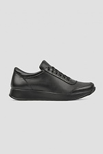 Women's black sneakers made of genuine perforated leather  4205903 photo №2