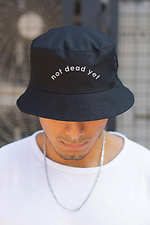 Men's Panama Hat With NotDead Print Black Without 8049903 photo №2