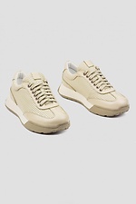 Women's light sneakers made of genuine perforated leather  4205904 photo №1