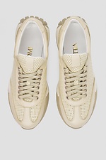 Leichte Damen-Sneaker aus echtem perforiertem Leder 4205904 Foto №4