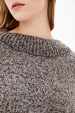 Melange oversized knit jumper with narrow sleeves  4037907 photo №3