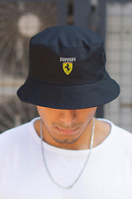 Men's Panama Hat With Ferrari Print Black Without 8049907 photo №2