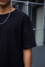 Langes, übergroßes T-Shirt für einen Mann aus schwarzer Baumwolle Without 8042908 Foto №2