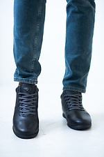Ciepłe buty zimowe wykonane z naturalnej czarnej skóry  8018909 zdjęcie №3