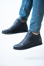 Ciepłe buty zimowe wykonane z naturalnej czarnej skóry  8018909 zdjęcie №5