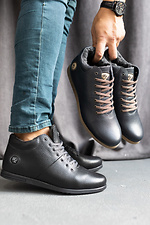 Ciepłe buty zimowe wykonane z naturalnej czarnej skóry  8018909 zdjęcie №10
