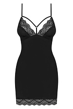 Black nightgown short with lace Obsessive 4026912 photo №3