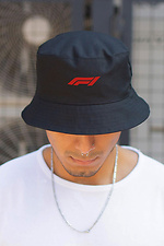 Men's Panama Hat With Print F1Red Black Without 8049915 photo №2