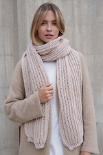 Женский теплый вязаный шарф Carry Beige Without 8055915 фото №1