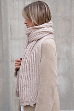 Женский теплый вязаный шарф Carry Beige Without 8055915 фото №2