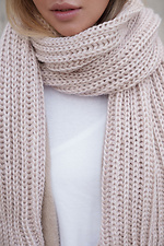 Женский теплый вязаный шарф Carry Beige Without 8055915 фото №4