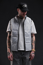 Spring men's gray sleeveless vest with zipper Without 8048917 photo №1