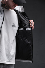 Spring men's gray sleeveless vest with zipper Without 8048917 photo №5