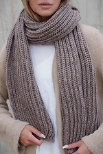Жіночий Теплий В'язаний Шарф  Carry Brown Without 8055917 photo №3
