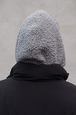 Теплая шапка капюшон капор Теди на флисе Bonnet Gray Woman Without 8055918 фото №7