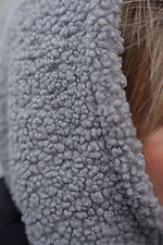 Теплая шапка капюшон капор Теди на флисе Bonnet Gray Woman Without 8055918 фото №8