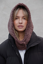 Тепла Шапка Капюшон Капор Теді На Флісі Bonnet Brown Woman Without 8055919 фото №2