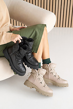Женские ботинки кожаные зимние черные  8019922 фото №2
