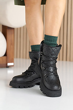 Женские ботинки кожаные зимние черные  8019922 фото №4