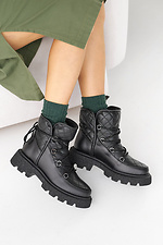 Женские ботинки кожаные зимние черные  8019922 фото №7