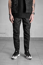 Чорні чоловічі штани джоггери з рефлективом Without 8048923 фото №2