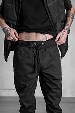Черные мужские штаны джоггеры с рефлективом Without 8048923 фото №5