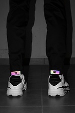 Black men's joggers with reflective Without 8048923 photo №6