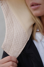 Тепла Шапка Капюшон Капор На Флісі В Маленьку Клітинку Sara Beige Woman Without 8055923 фото №4
