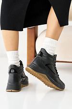 Women's leather black winter sneakers  8019925 photo №9