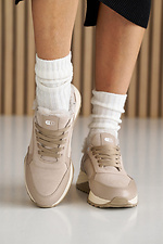 Кросівки жіночі шкіряні зимові бежеві  8019926 фото №10