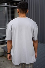 Langes übergroßes T-Shirt für einen Mann, baumwollgrau Without 8042928 Foto №3