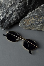 Sunglasses black round with metal frame Without 8048929 photo №4