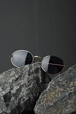 Sunglasses black round with metal frame Without 8048929 photo №5