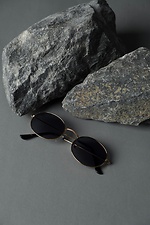 Sunglasses black round with metal frame Without 8048929 photo №6