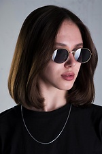 Sunglasses black round with metal frame Without 8048929 photo №7