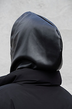 Тепла Шапка Капюшон Шкіряний Капор На Флісі Wendy Black Woman Without 8055929 фото №6