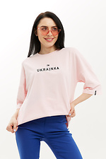 Oversized cotton T-shirt LUCAS with patriotic print and wide sleeves to the elbow Garne 9000929 photo №1