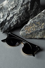 Sunglasses black round with metal frame Without 8048931 photo №5